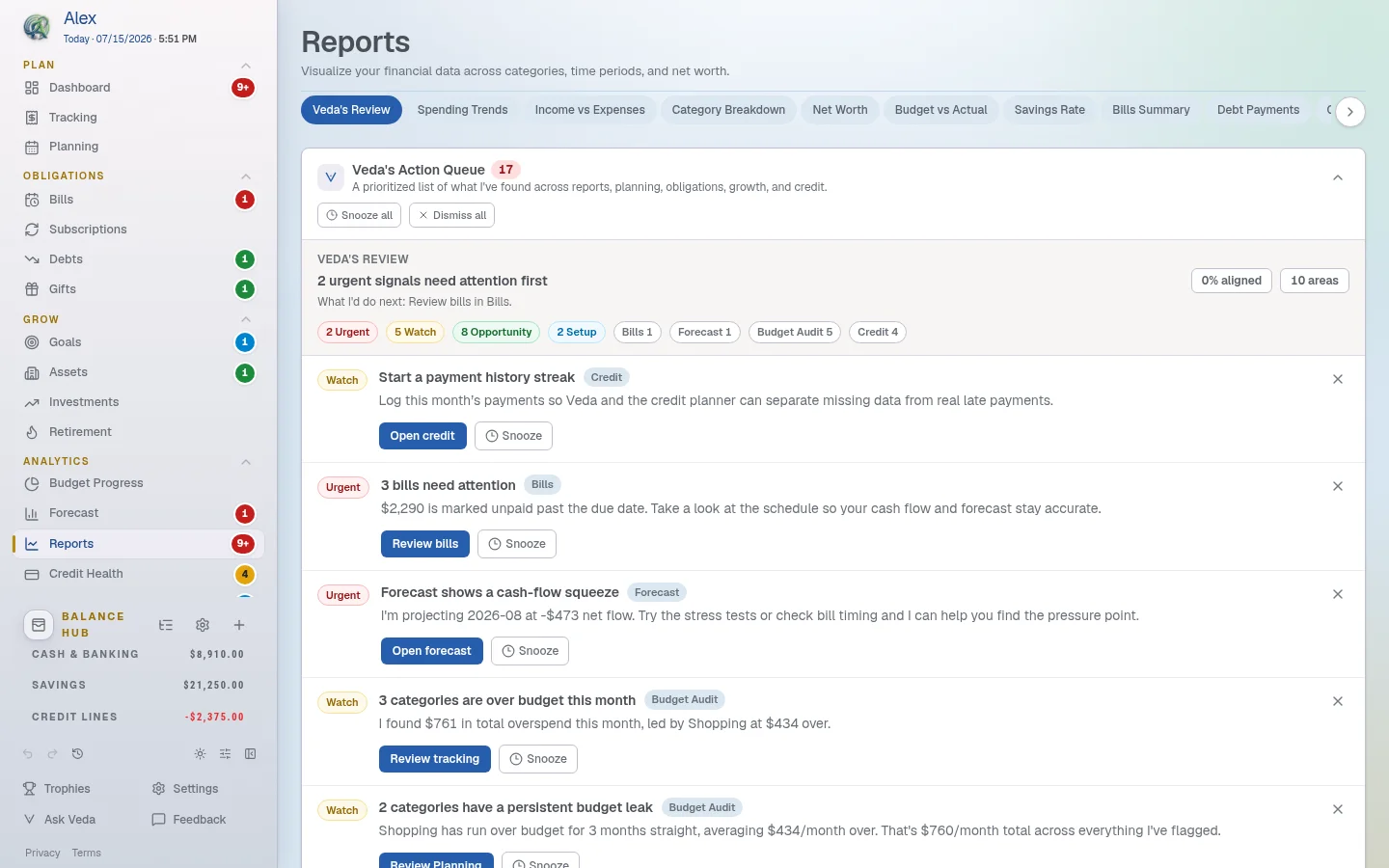 Reports View